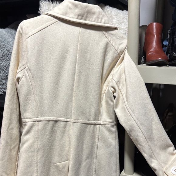 dELiA*s Women's Cream Pea Coat - Picture 5 of 9